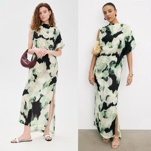 Rodebjer Alana Blurry Dress Flower Green Large